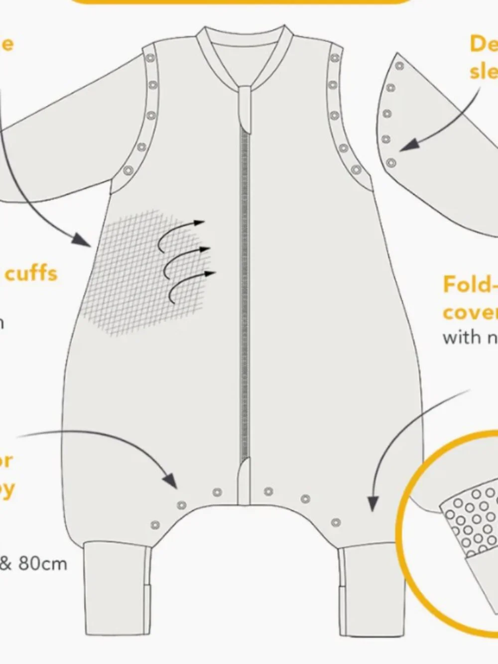 Slumbersac 2.5Tog OEKO-TEX 90cm sleep sack